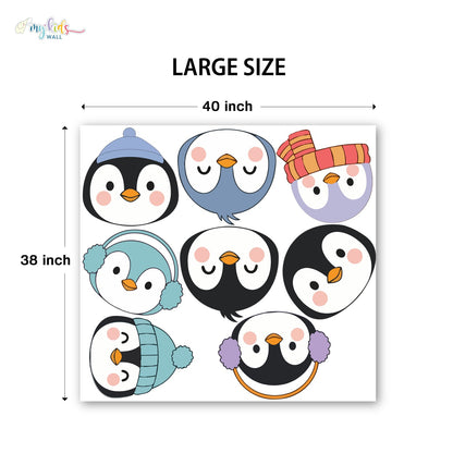Playful Penguin Faces Personalized Wall Stickers