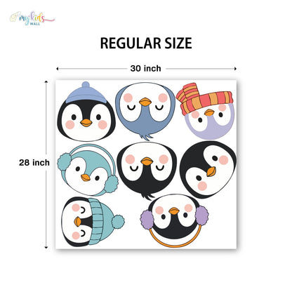 Playful Penguin Faces Personalized Wall Stickers