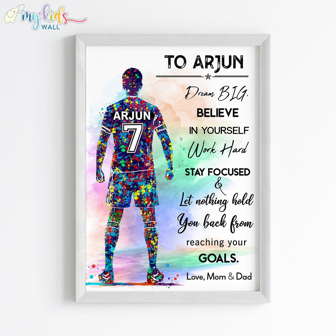 Personalized Motivational Wall Art Framed white