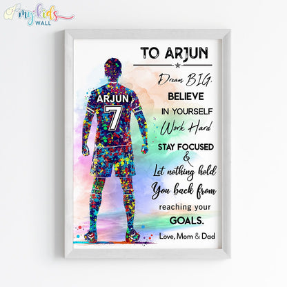 Personalized Motivational Wall Art Framed white