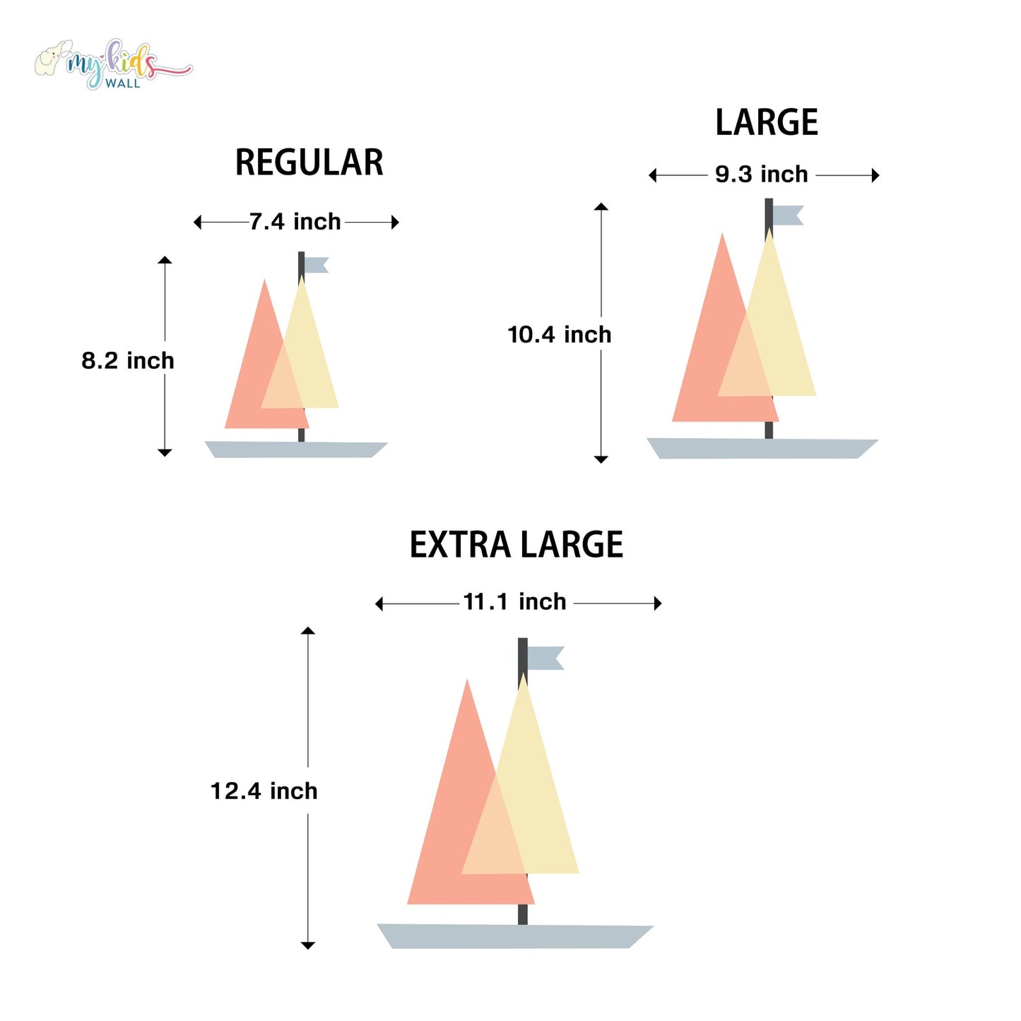Playful Sailboat Personalized Wall Stickers