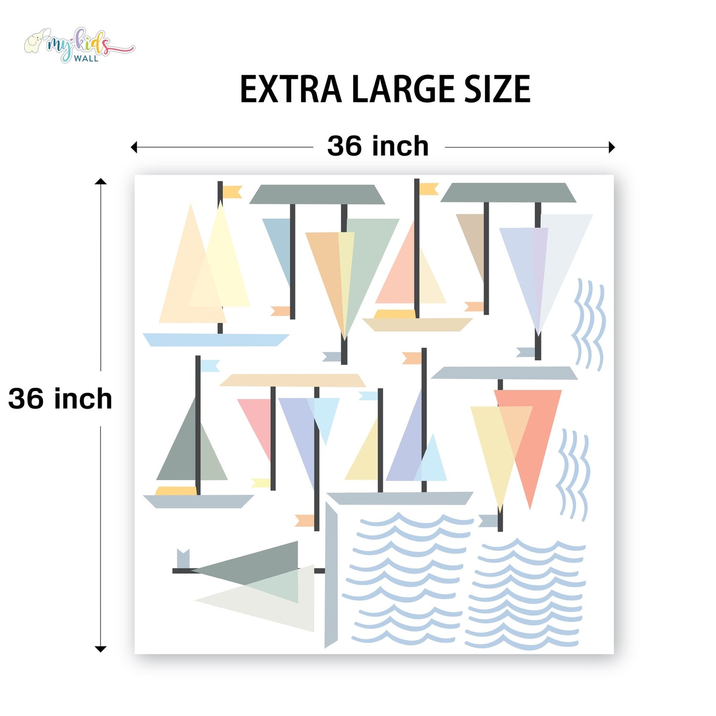Playful Sailboat Personalized Wall Stickers