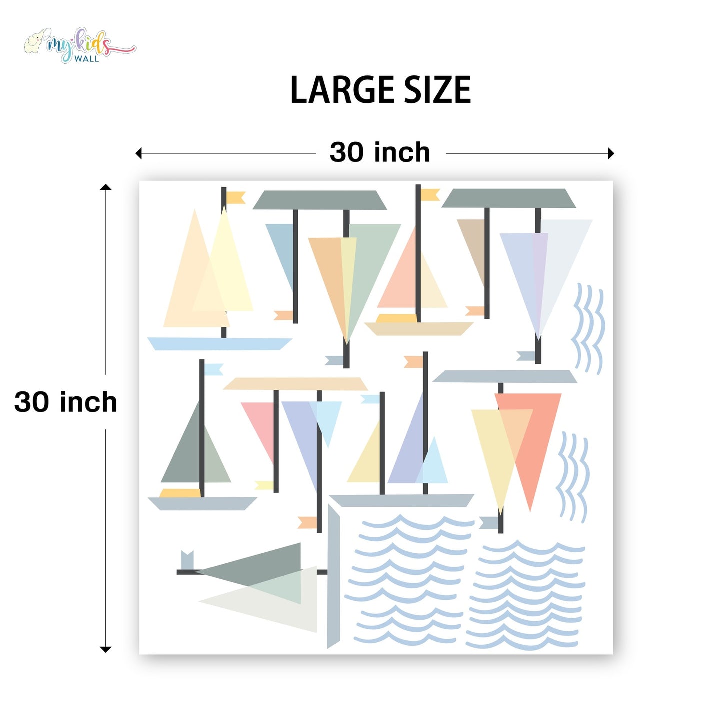 Playful Sailboat Personalized Wall Stickers