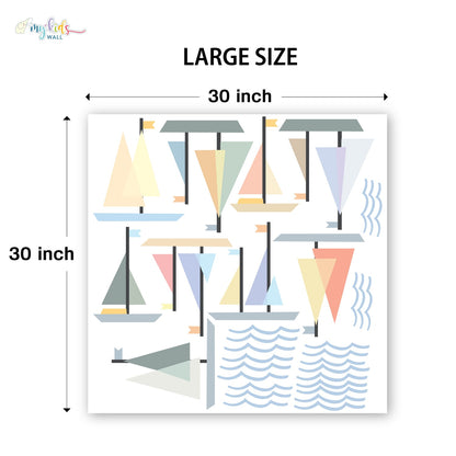Playful Sailboat Personalized Wall Stickers