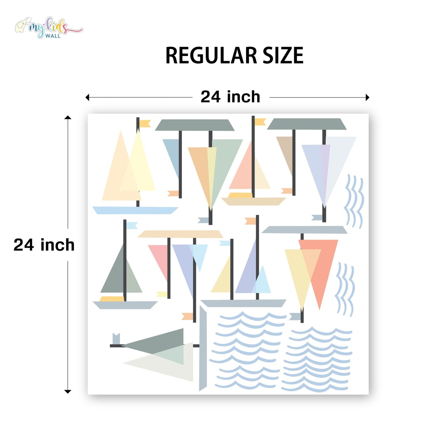 Playful Sailboat Personalized Wall Stickers