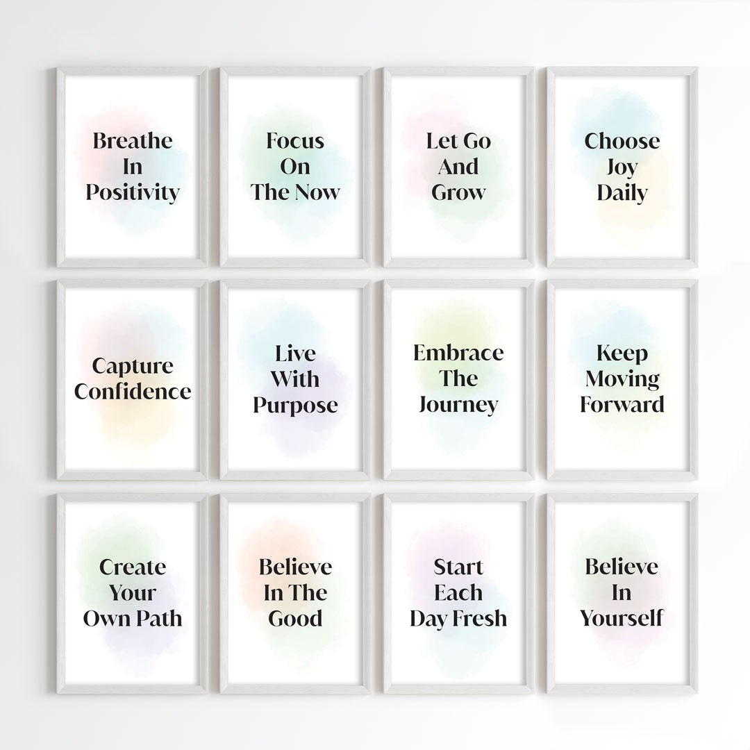 Positive Vibes for Success Wall Art (Framed)