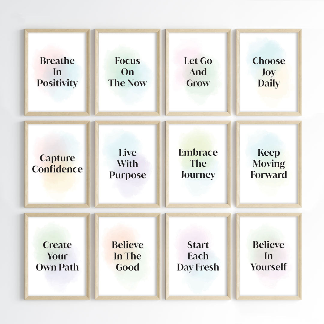 Positive Vibes for Success Wall Art (Framed)