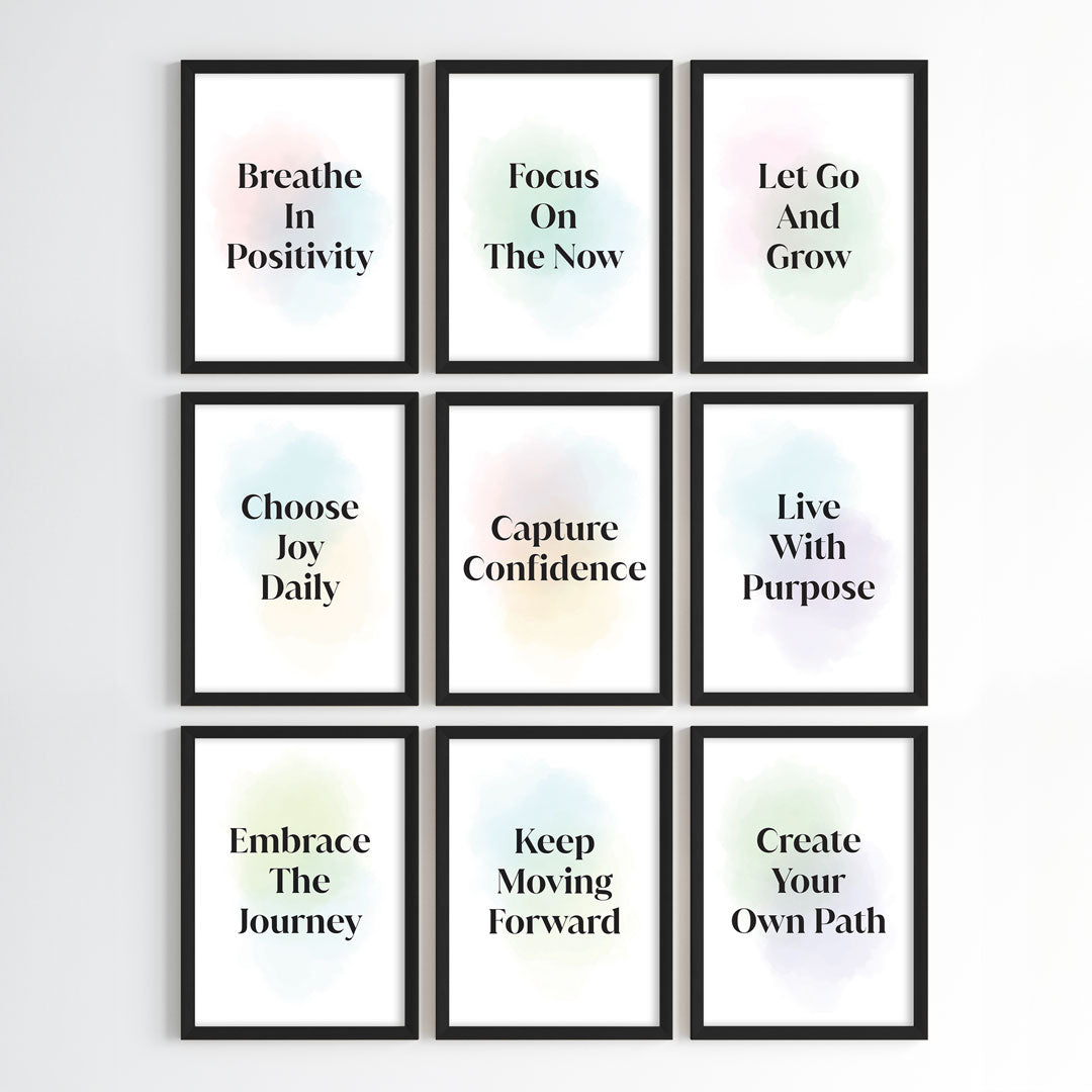 Positive Vibes for Success Wall Art (Framed)