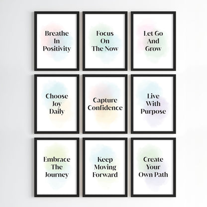 Positive Vibes for Success Wall Art (Framed)