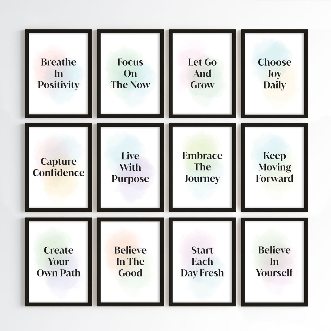 Positive Vibes for Success Wall Art (Framed)