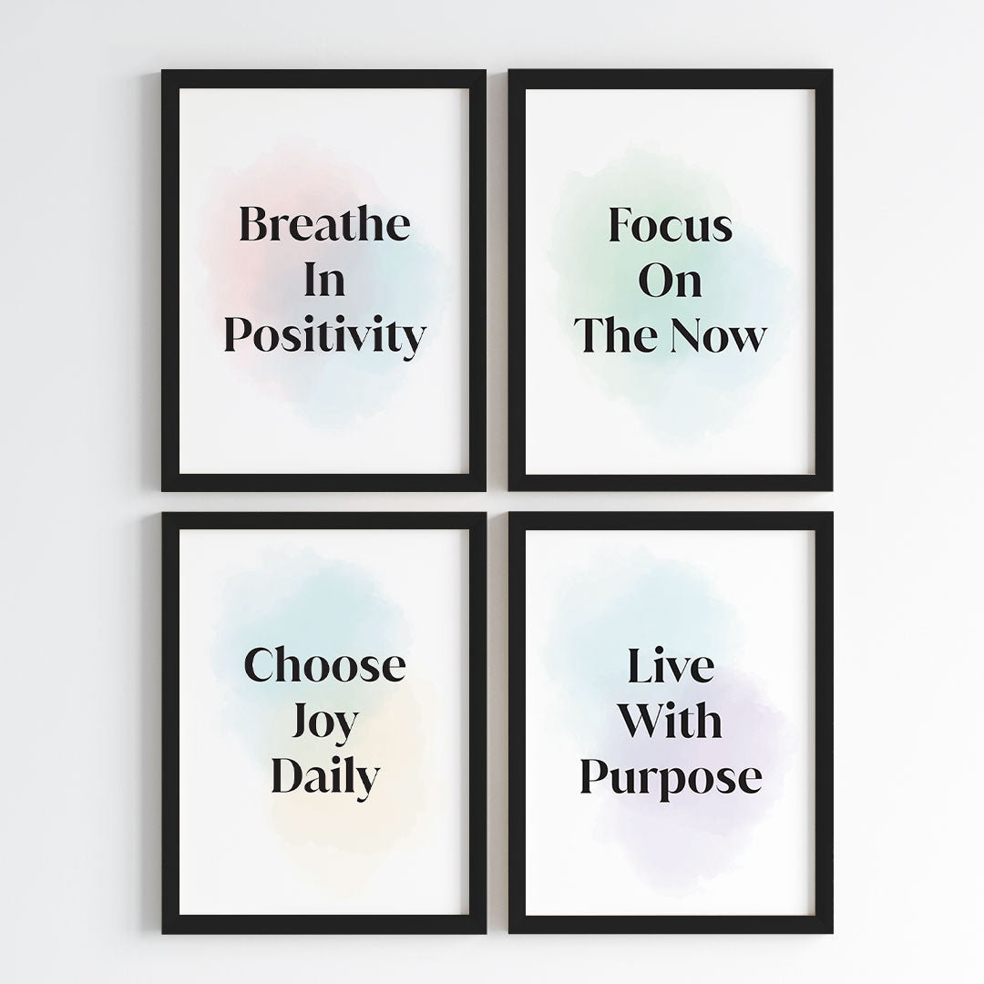 Positive Vibes for Success Wall Art (Framed)