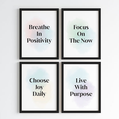 Positive Vibes for Success Wall Art (Framed)