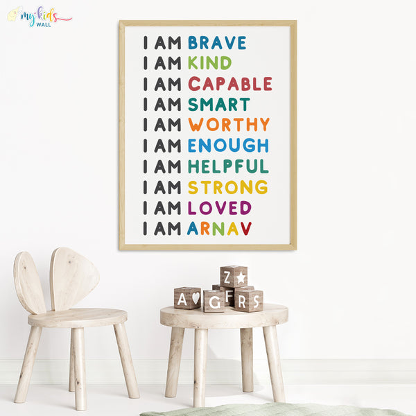 Load image into Gallery viewer, &#39;Positive Affirmations &amp; Emotions&#39; Personalised Wall Art (Big Frame)

