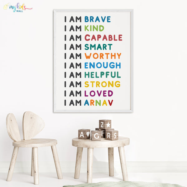 Load image into Gallery viewer, &#39;Positive Affirmations &amp; Emotions&#39; Personalised Wall Art (Big Frame)

