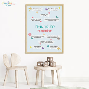 'Positive Things to Remember' Wall Art (Big Frame)