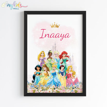 Princesses Personalized Wall Art (Framed)