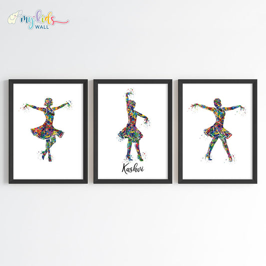 Salsa Dancer Personalized Wall Art (Framed Set of 3)