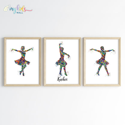 Salsa Dancer Personalized Wall Art (Framed Set of 3)