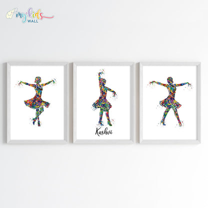 Salsa Dancer Personalized Wall Art (Framed Set of 3)