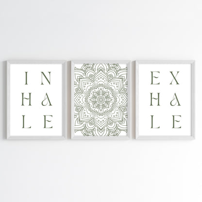 Serenity Mandala Wall Art (Framed Set of 3)