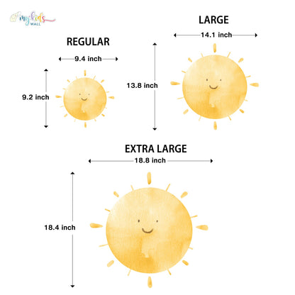 Sunshine Rainbow Floral Personalized Wall Stickers