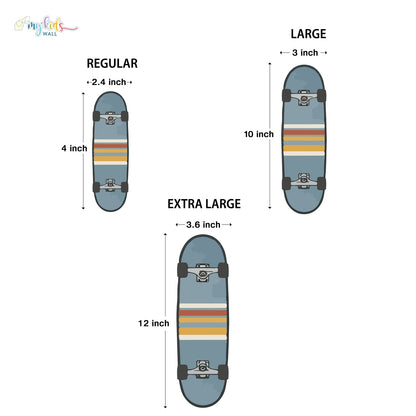 Fun Skateboard Personalized Wall Stickers