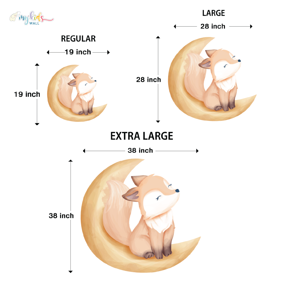 Sleeping Fox On Moon Personalized Wall Stickers