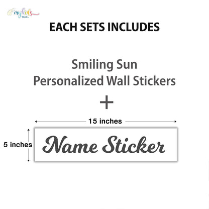 Smiling Sun Personalized Wall Stickers
