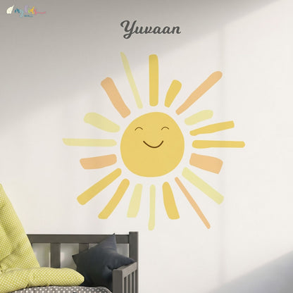 Smiling Sun Personalized Wall Stickers