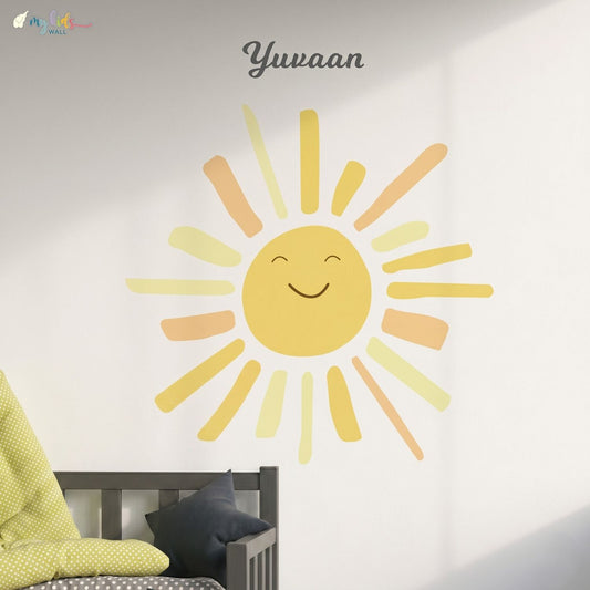 Smiling Sun Personalized Wall Stickers