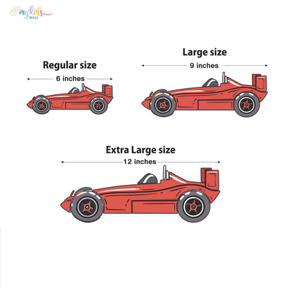 Speedy Race Cars Personalized Wall Stickers