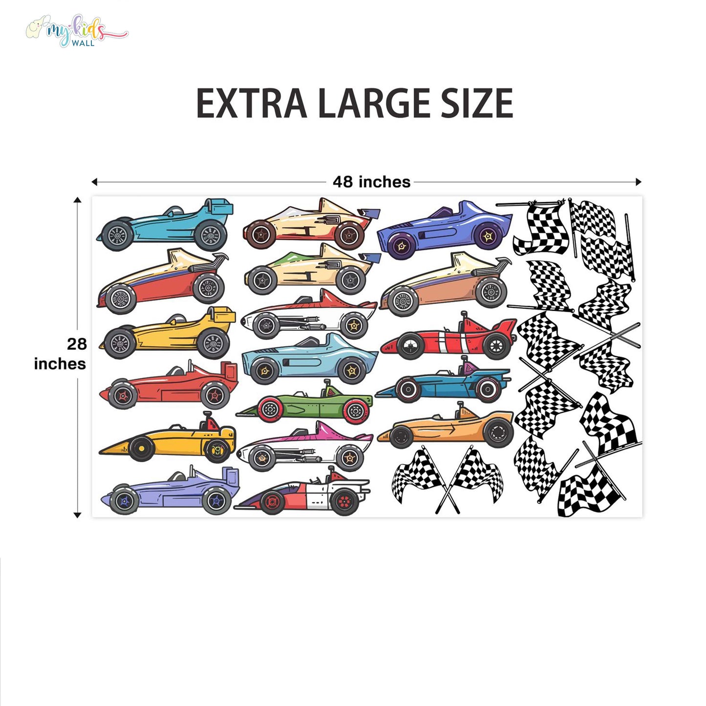 Speedy Race Cars Personalized Wall Stickers
