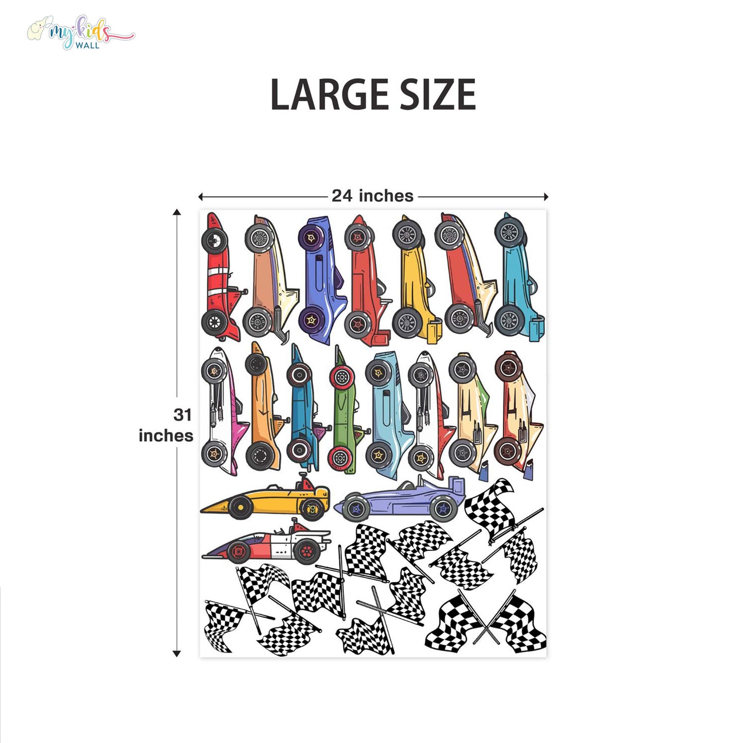 Speedy Race Cars Personalized Wall Stickers