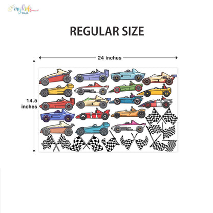 Speedy Race Cars Personalized Wall Stickers