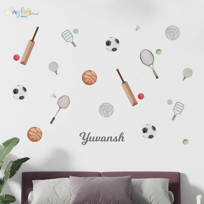 Sports Champion's Room Personalized Wall Stickers