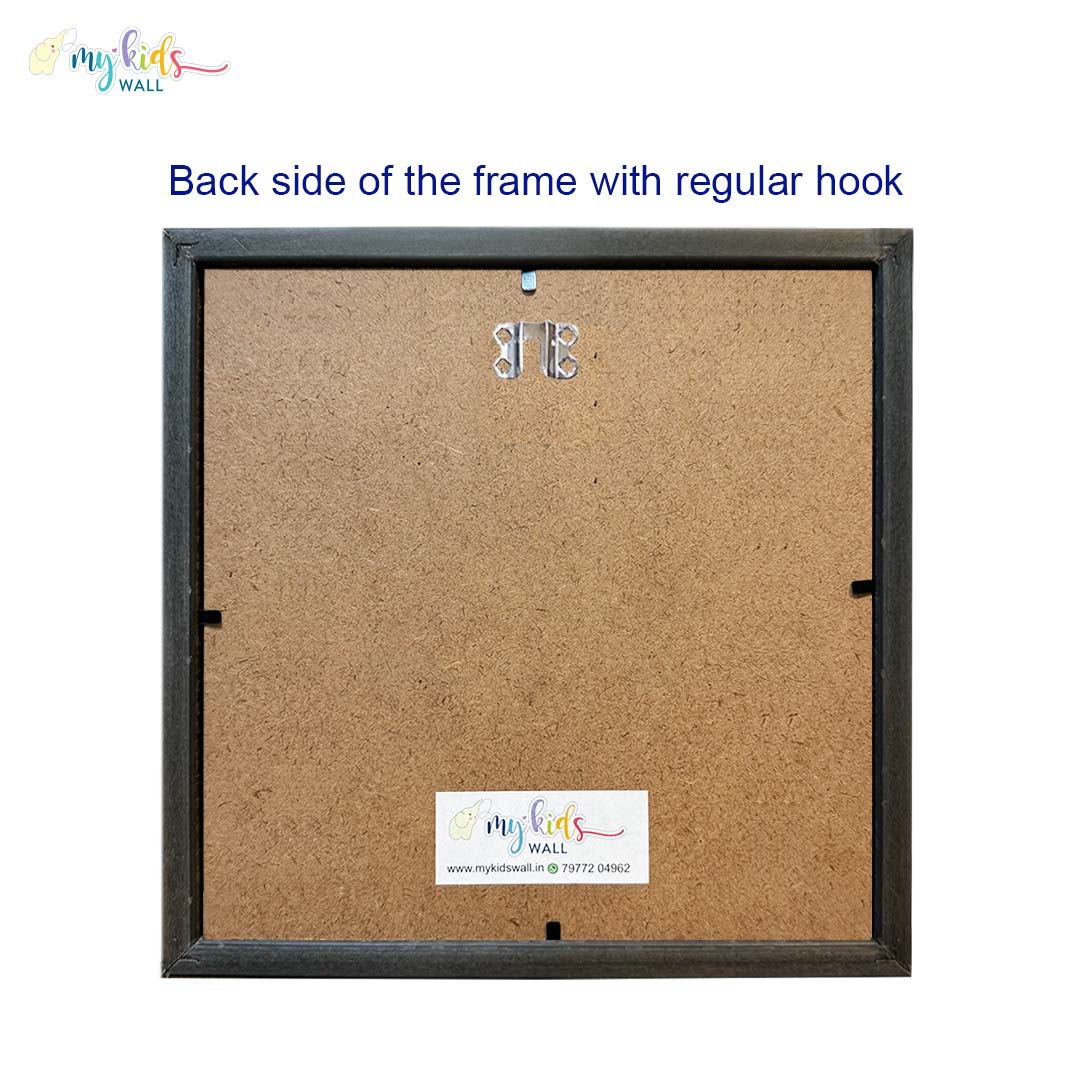 Square frame back side with hooks