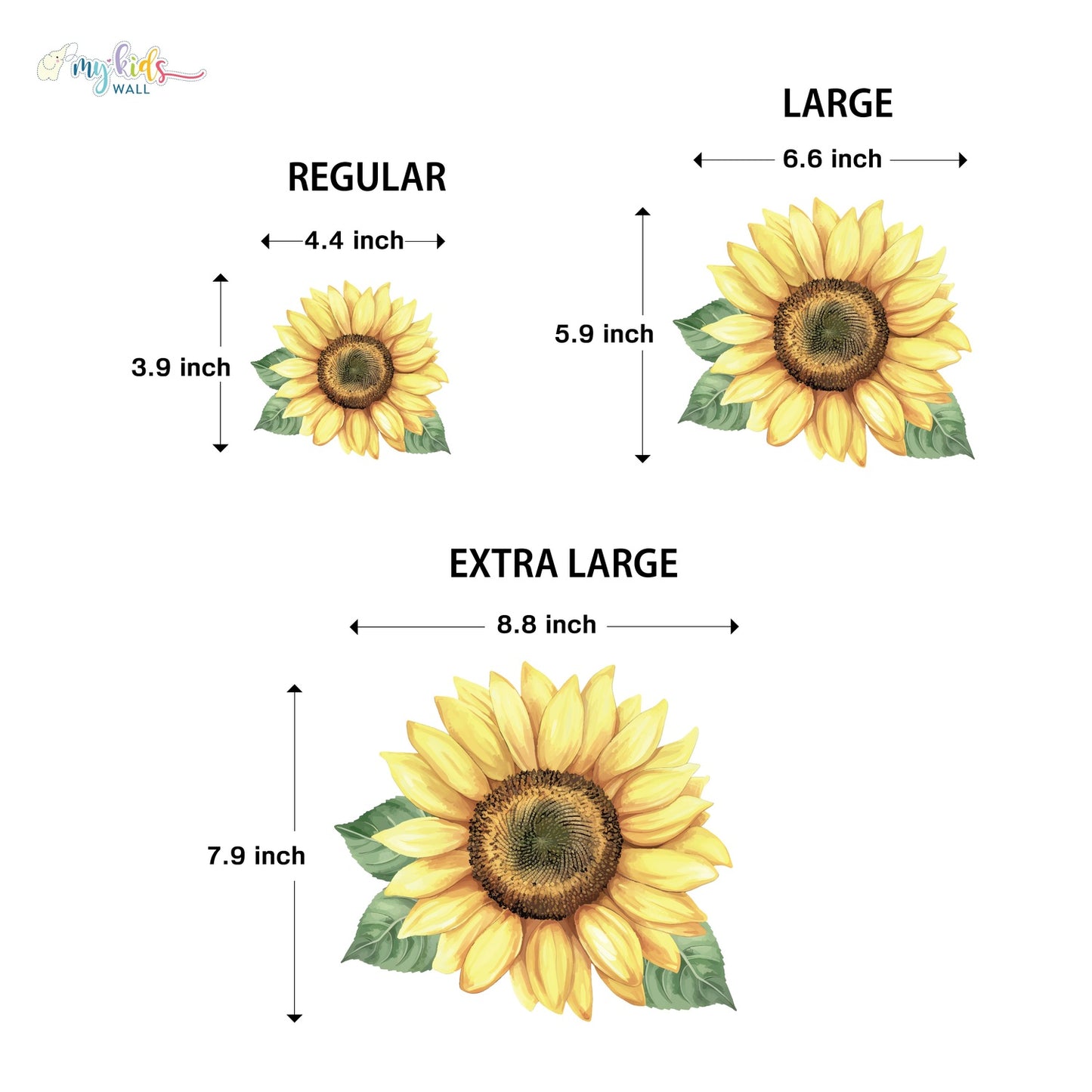 Sunshine Sunflower Blossom Personalized Wall Stickers