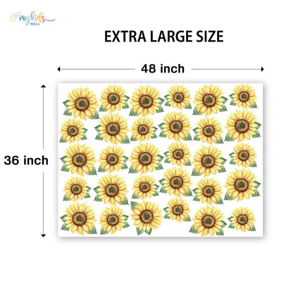 Sunshine Sunflower Blossom Personalized Wall Stickers