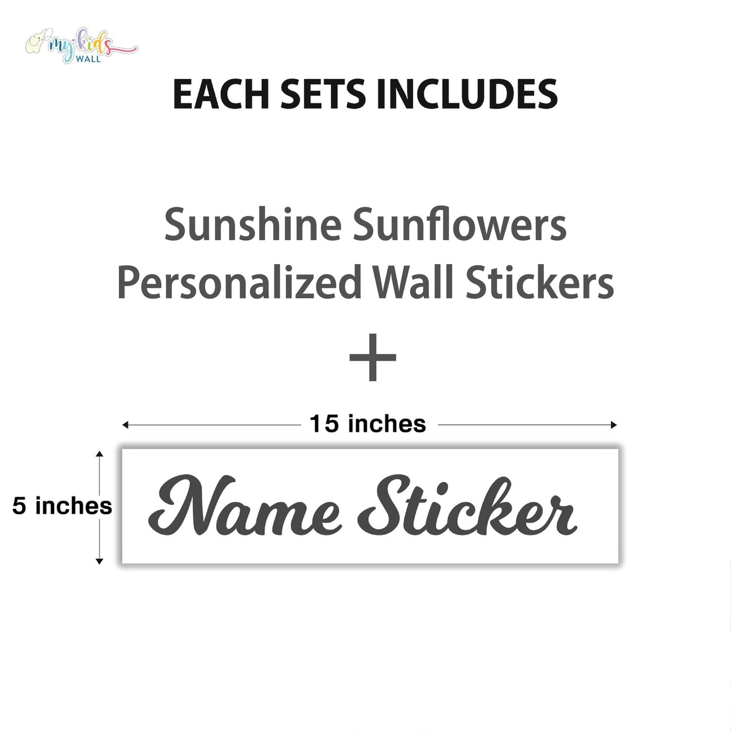 Sunshine Sunflowers Personalized Wall Stickers