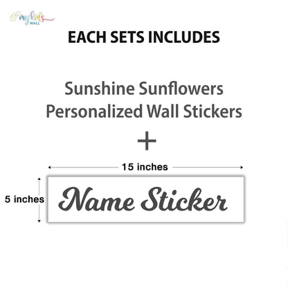 Sunshine Sunflowers Personalized Wall Stickers