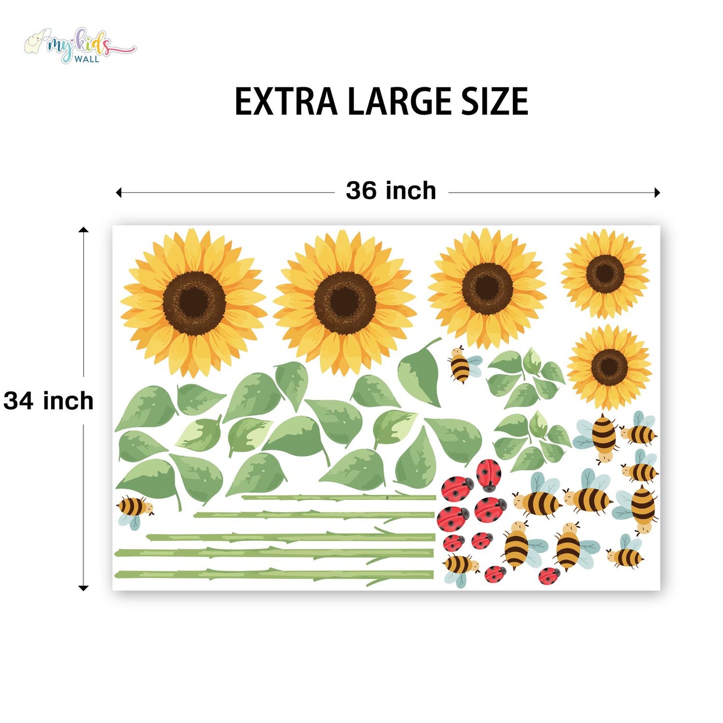 Sunshine Sunflowers Personalized Wall Stickers