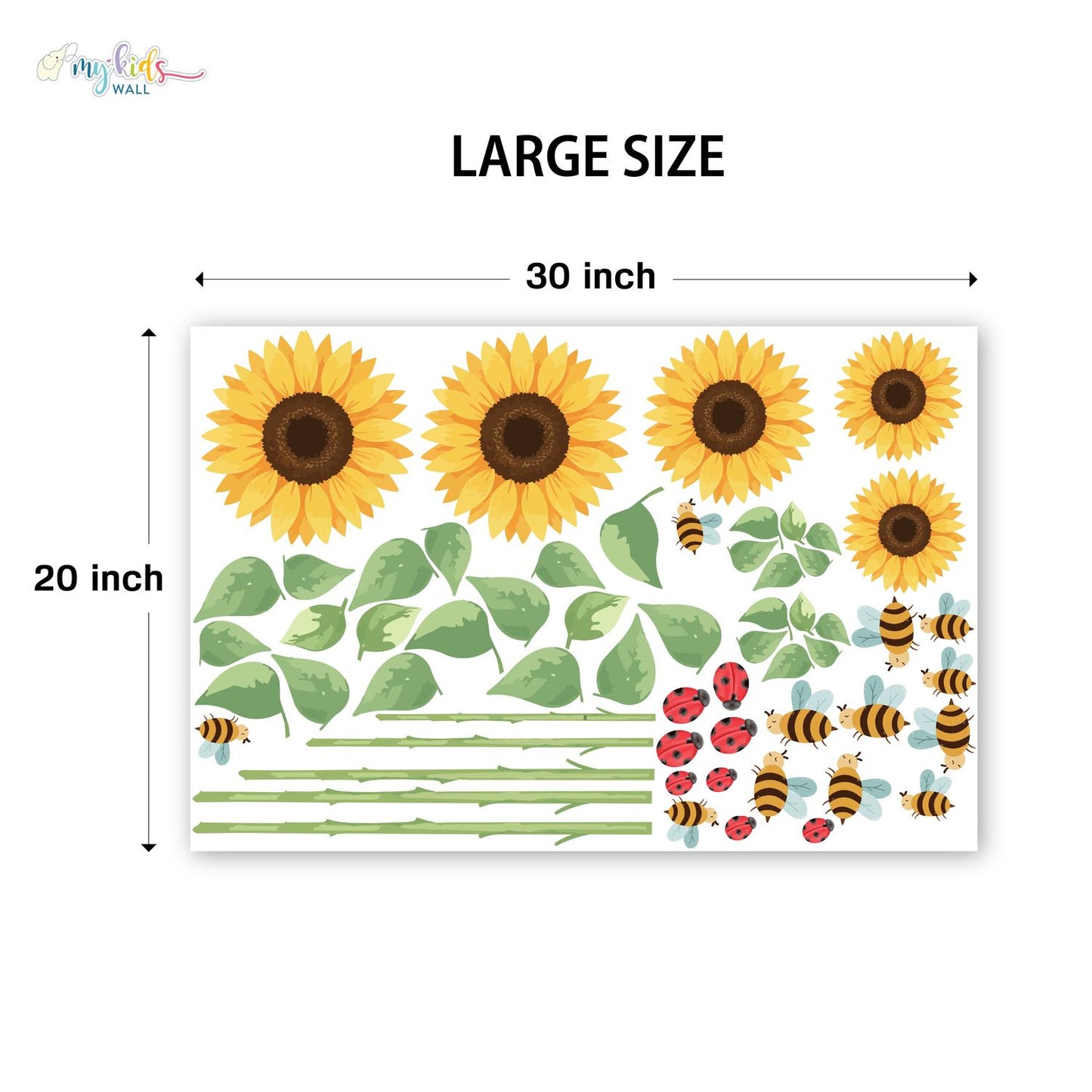 Sunshine Sunflowers Personalized Wall Stickers