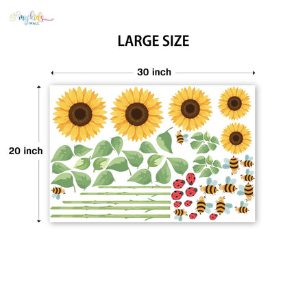Sunshine Sunflowers Personalized Wall Stickers