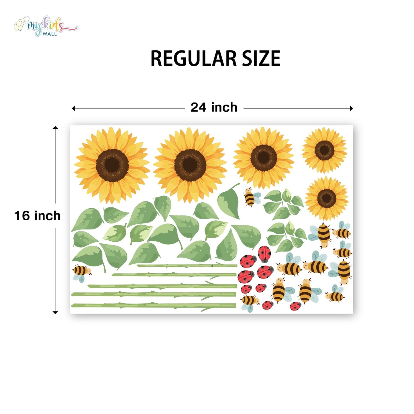 Sunshine Sunflowers Personalized Wall Stickers