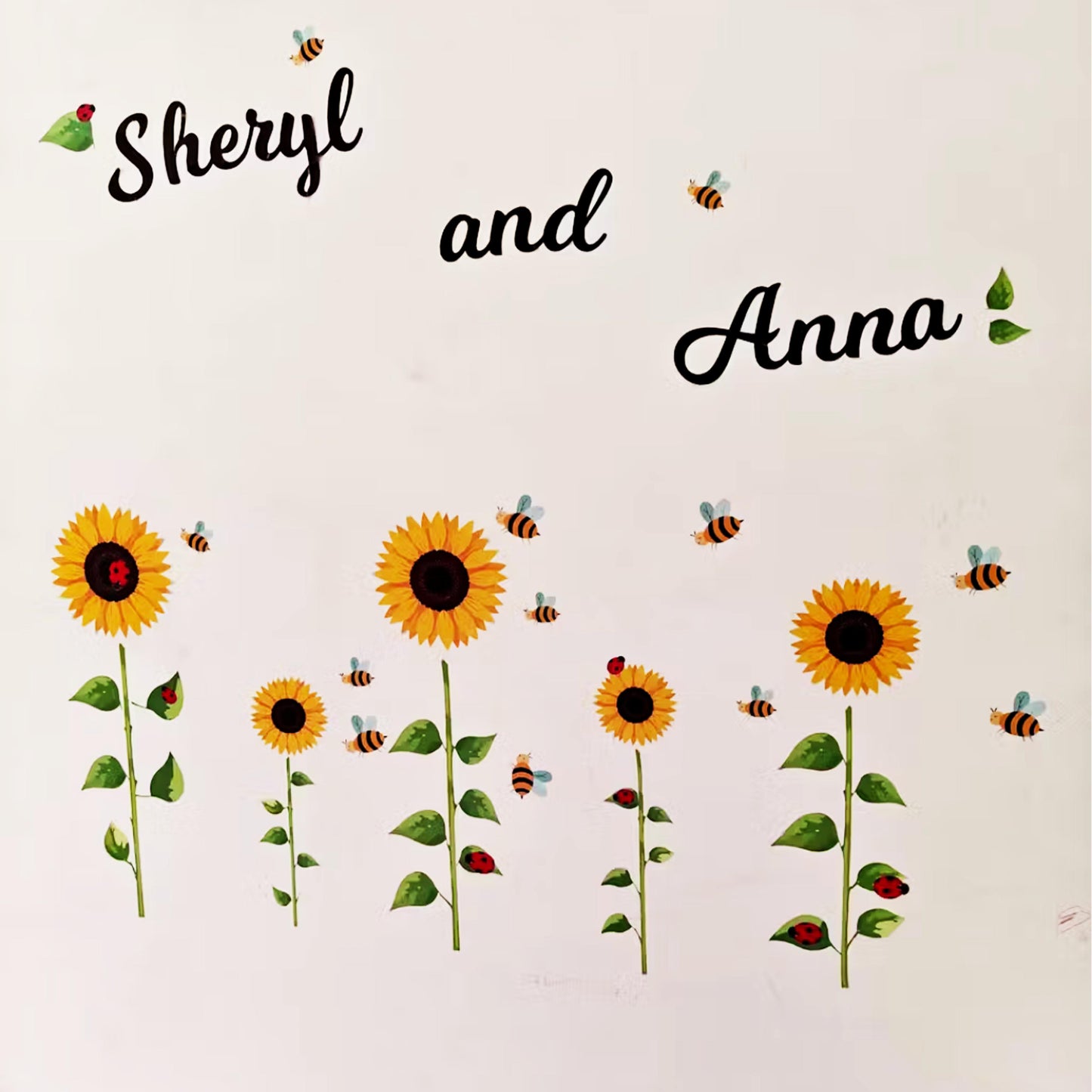 Sunshine Sunflowers Personalized Wall Stickers
