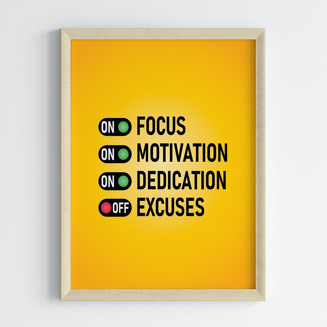 Switch On Success Motivational Wall Art (Framed)