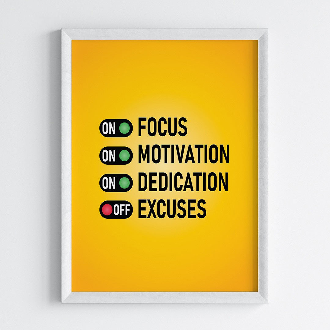 Switch On Success Motivational Wall Art (Framed)