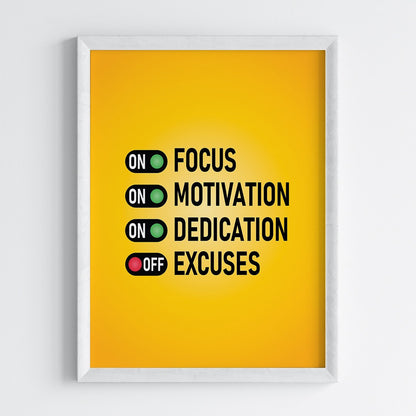Switch On Success Motivational Wall Art (Framed)