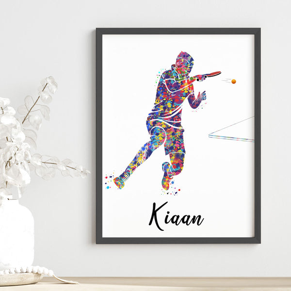 Load image into Gallery viewer, &#39;Table Tennis Player&#39; Personalised Wall Art (Framed)
