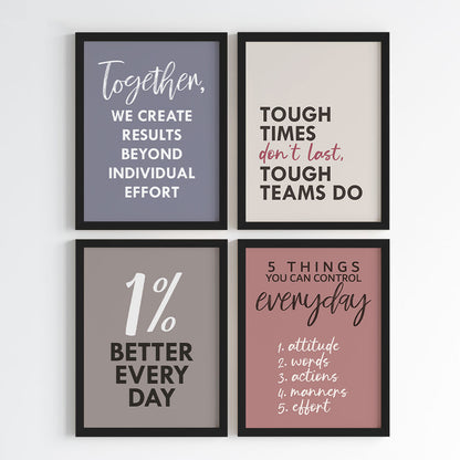 Team Spirit Motivation Wall Art (Framed)